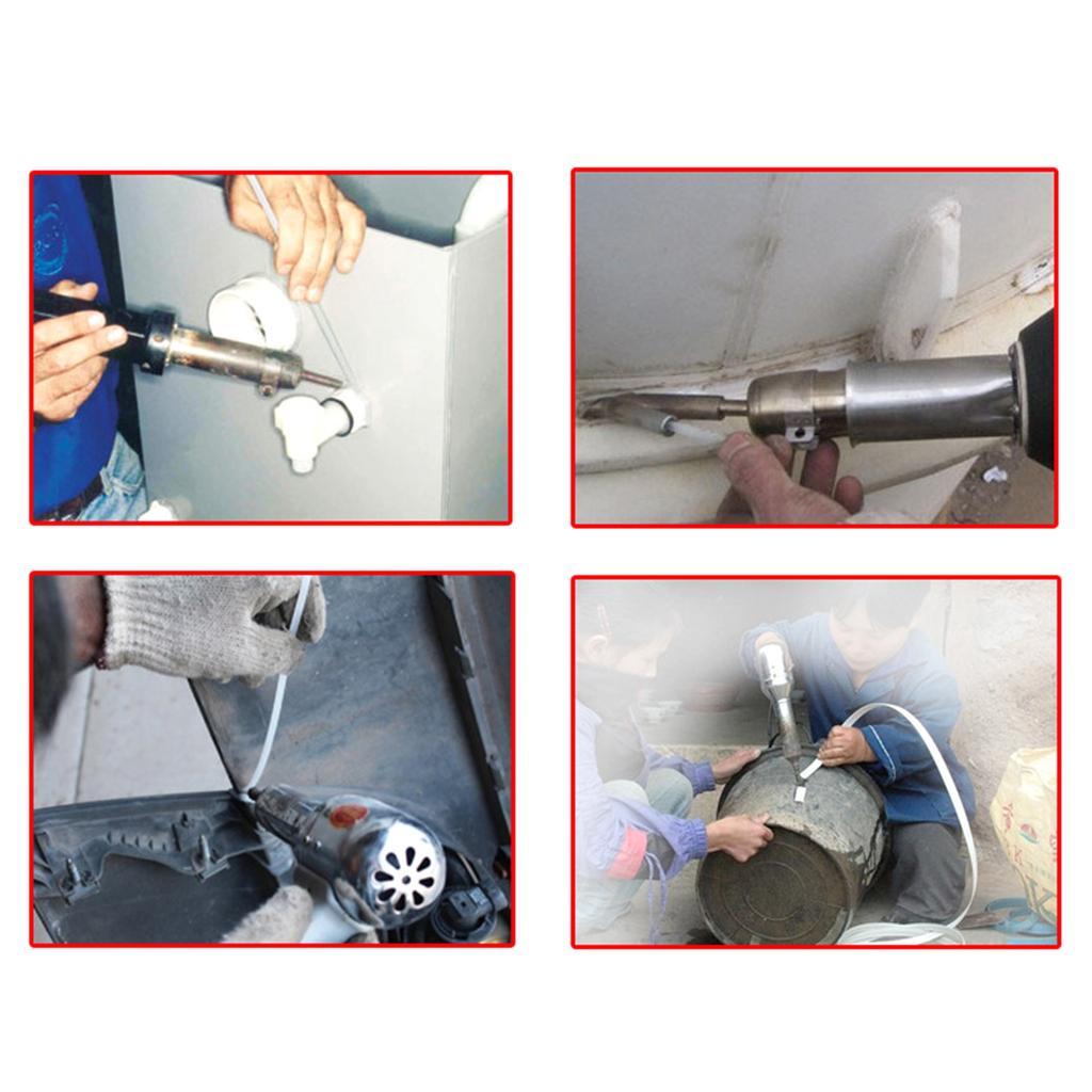 High Quality Plastic Welding Torch Machine Adjustable Heat Air Gun Kit Welder Stainless Steel Welding Nozzle Torch