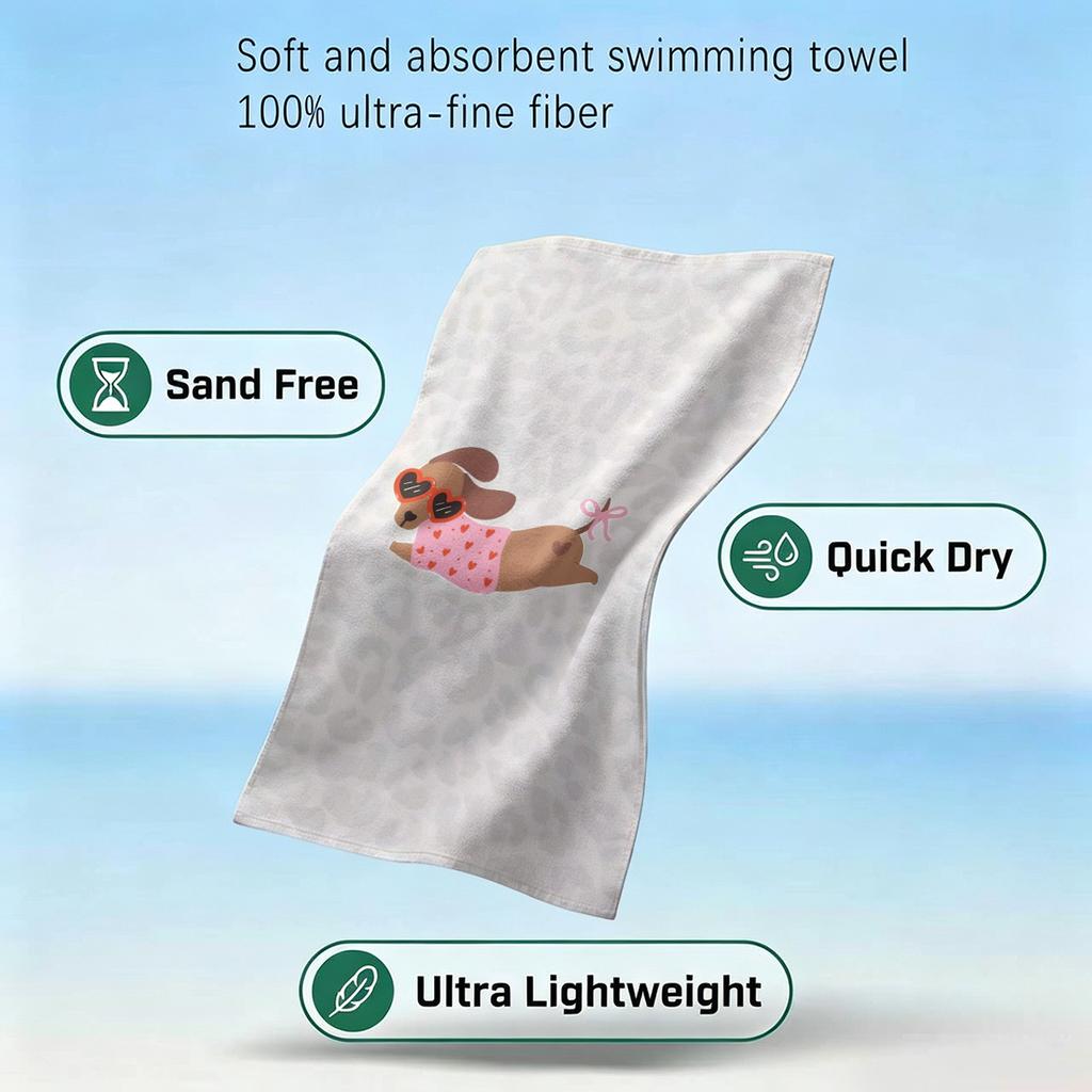 Lemon Slice Beach Towel Cartoon Quick Dry Microfiber Bath Towel for Swimming Surfing Camping Unisex Holiday