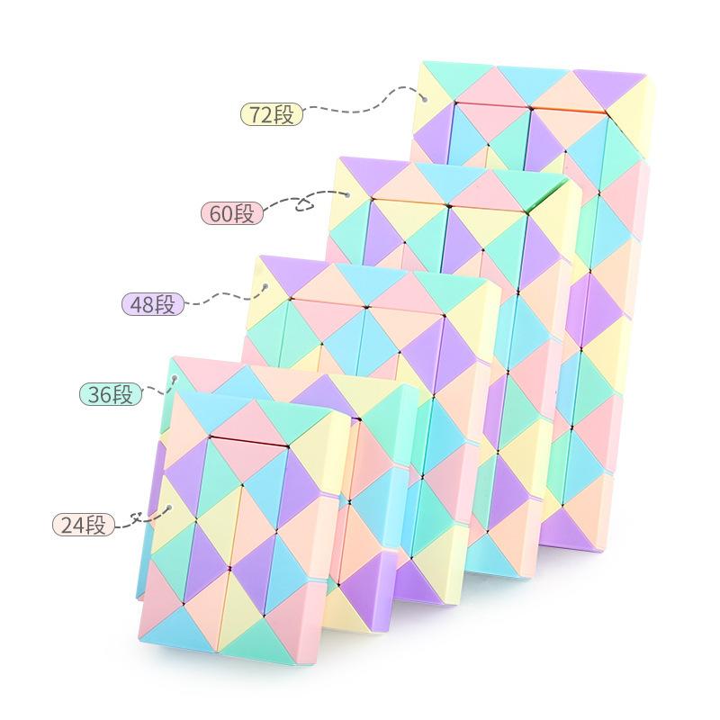 24/36/48/60/72 сегмента Волшебное правило кубики змеи Макарон Разнообразие цветов Складной стерео малыш