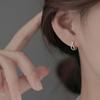 Модные серьги-кольца из серебра 925 пробы с цирконием, красивые серьги-обнимашки для девочек, ювелирные изделия для женщин, подарки, противоаллергические