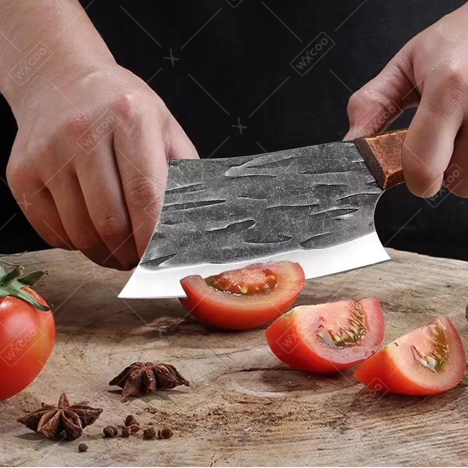 Легкий ТОП Нож для разделки костей Нож мясника Кованый тесак Нож для нарезки рыбы Мясо Овощи Кухонный нож Нержавеющая сталь Деревянная ручка
