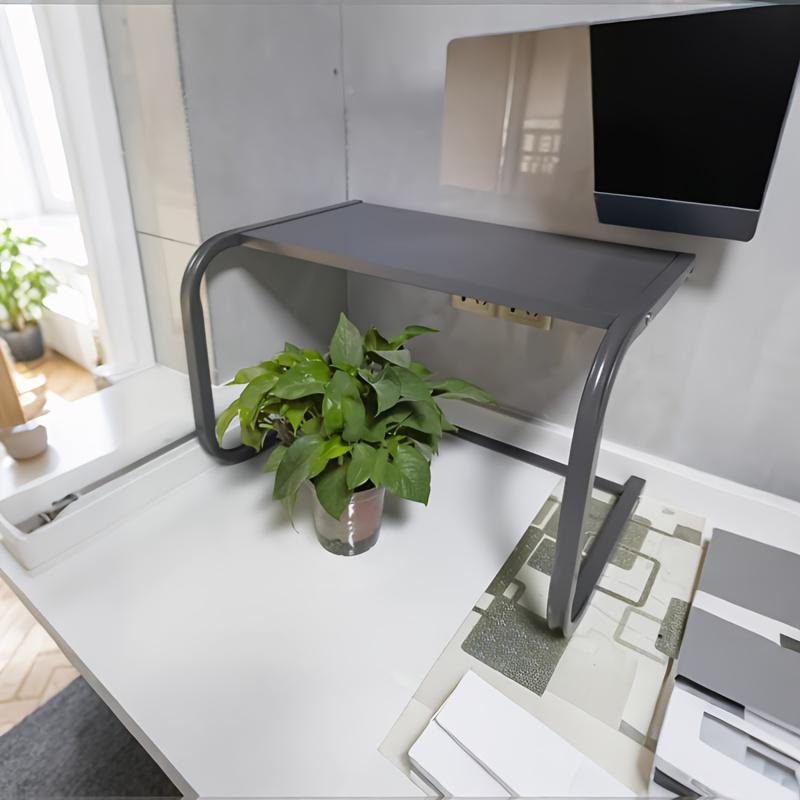 Просторная 2-ярусная металлическая подставка для микроволновой печи, настольная полка для хранения духовки и выпечки, не требует сборки, прочный кухонный органайзер