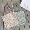 Trendy Red Plaid Cotton Linen Shoulder Bag For Women With Mobile Pocket