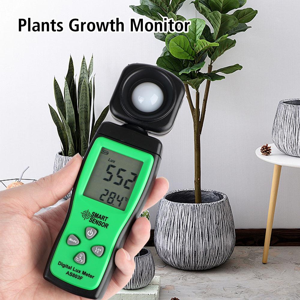 Цифровой люксметр с ЖК-дисплеем, люксметр, измеритель освещенности 0-200000 люкс, интеллектуальный датчик AS803F, фотометр, универсальный