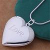 Heart Locket Unisex Necklace Jewelry Photo Pendant Charm Gift