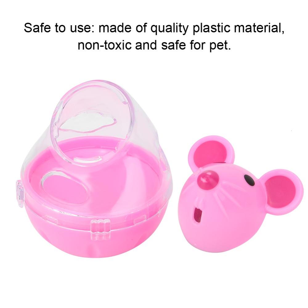 Mouse Head Shaped Cat Toy Polyester & Polymeric Material Cat Treat Dispenser  Indoor Play
