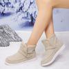 Ankle Boots Women 2024 Winter Warm Snow Boots Solid Color Round Head Design Comfortable Flat Heels Women Boots Size 36-43