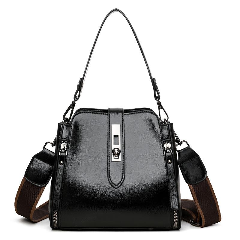 Однотонная сумка женская 2025 новая модная универсальная женская портативная сумка для мамы многослойная большой вместимости на плечо сумка-мессенджер