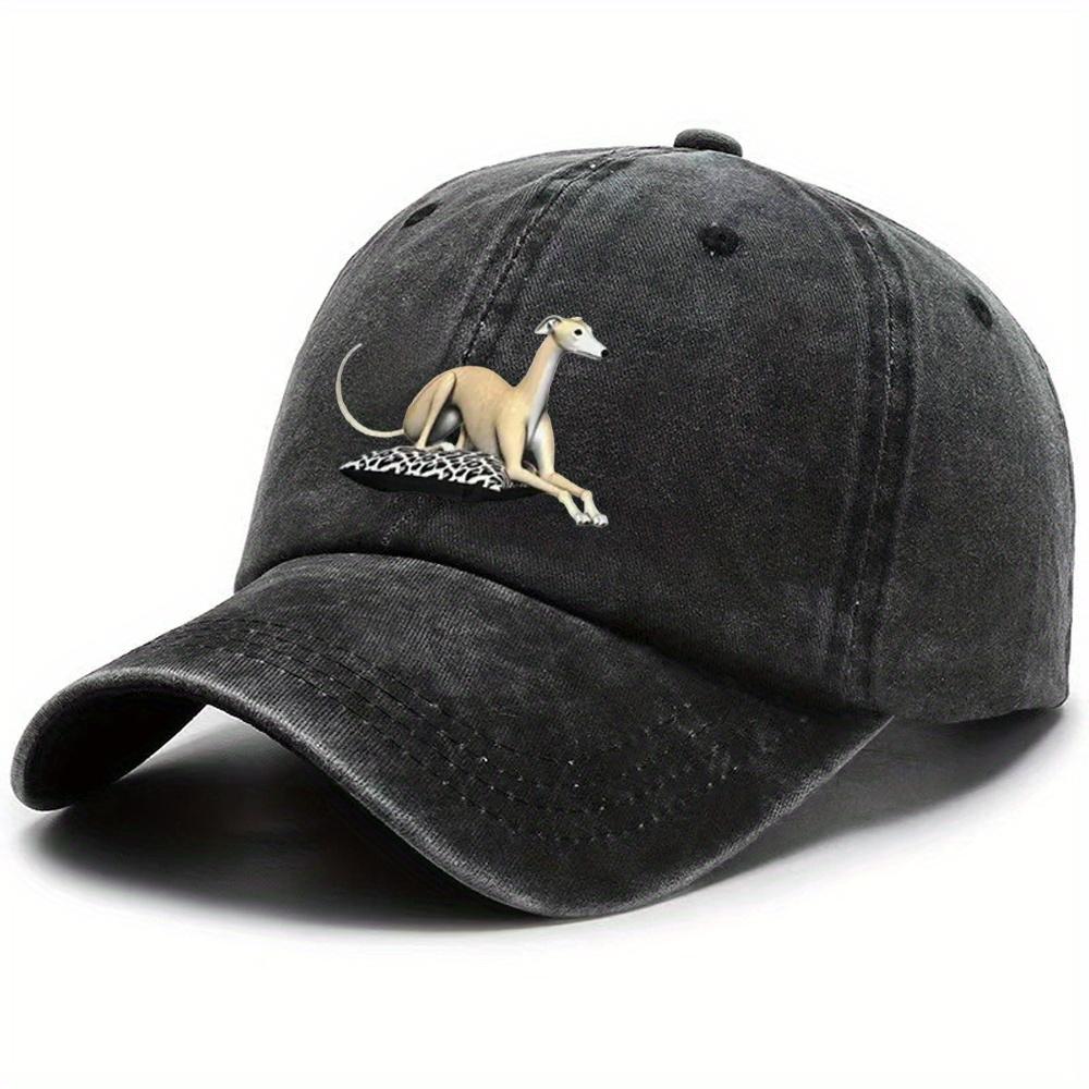 Dog print hat fashion style washed hat DAD hat