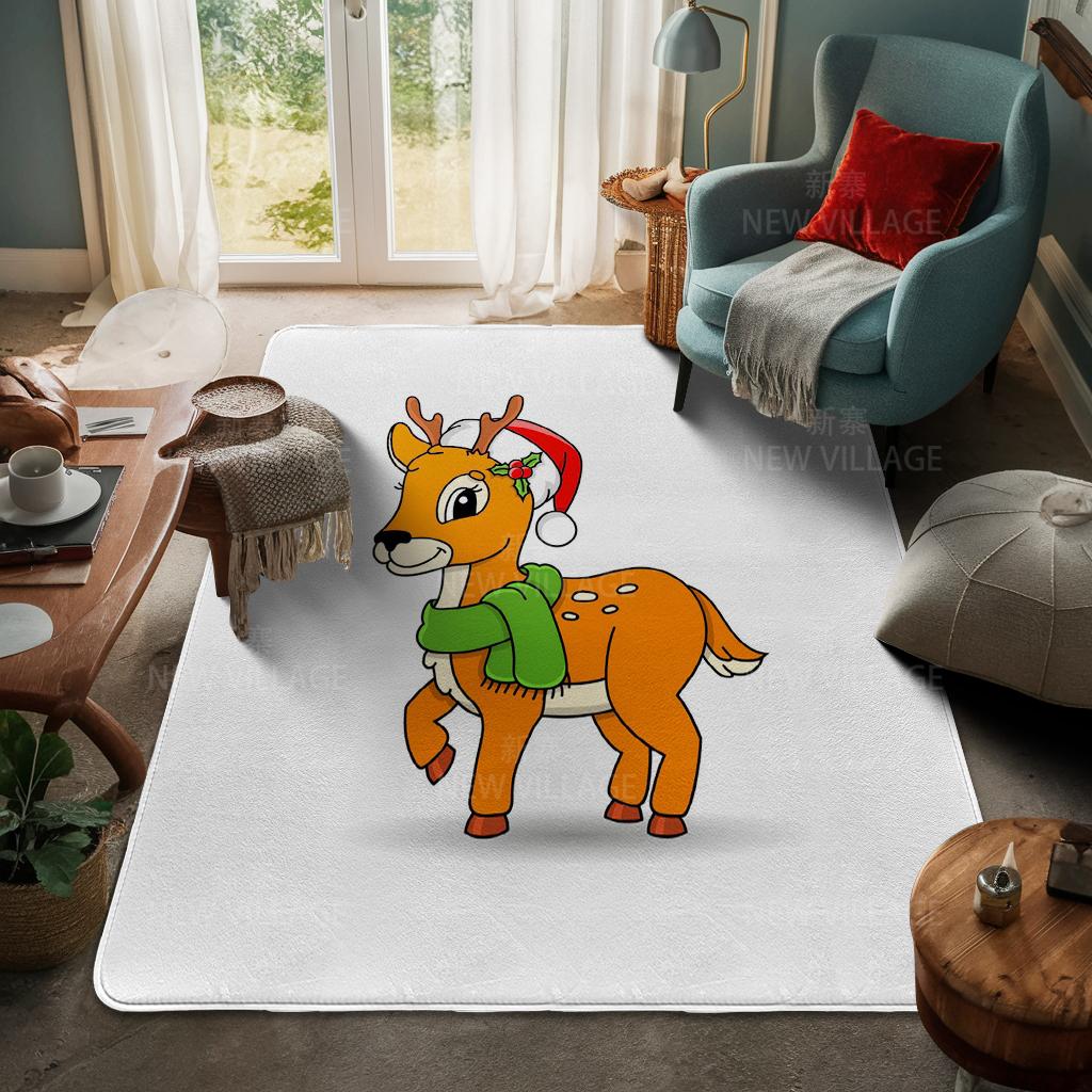 Ковер у входа в дом Домашний коврик у двери Гостиная Ванная Комната Ноги ванная комната Нескользящие коврики с водопоглощением для ванной Счастливого Рождества зима