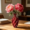 3D Printed Flower Vase, Silk-Like Elegant Vase, Twisted Minimalist Flower Arrangement Holders, Nordic Style Coffee Table & Shelf Office Decor