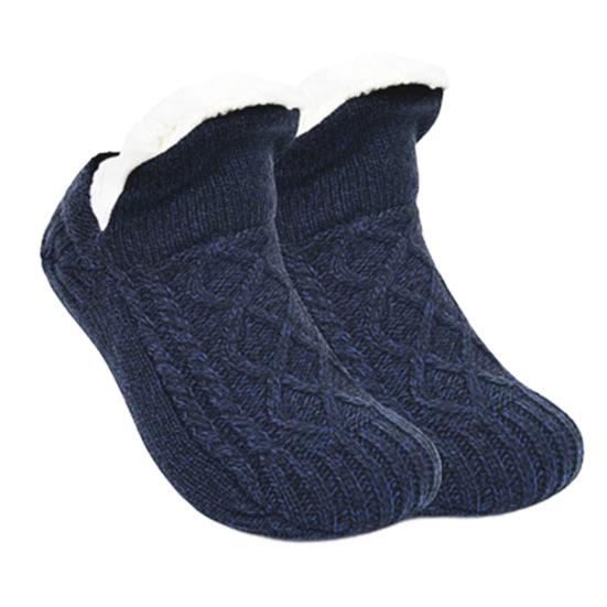 1 пара нескользящих носков для пола, теплые, комфортные, влагоотводящие, уютные, с флисовой подкладкой, вязаные, регулируемые, домашние носки-тапочки, праздничный подарок, зимние носки