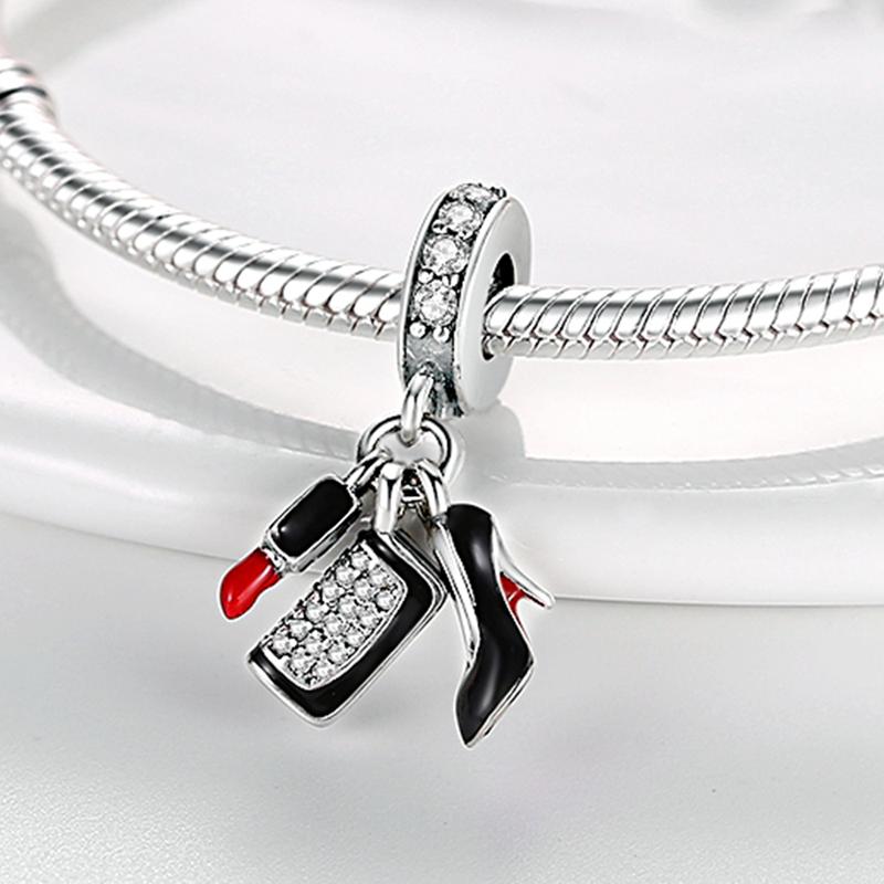 Plata Charms of Ley S925 New Fit Original Bracelet Necklace Flower Bicycle Silver Pendant Charms Bead Women Fine Jewelry