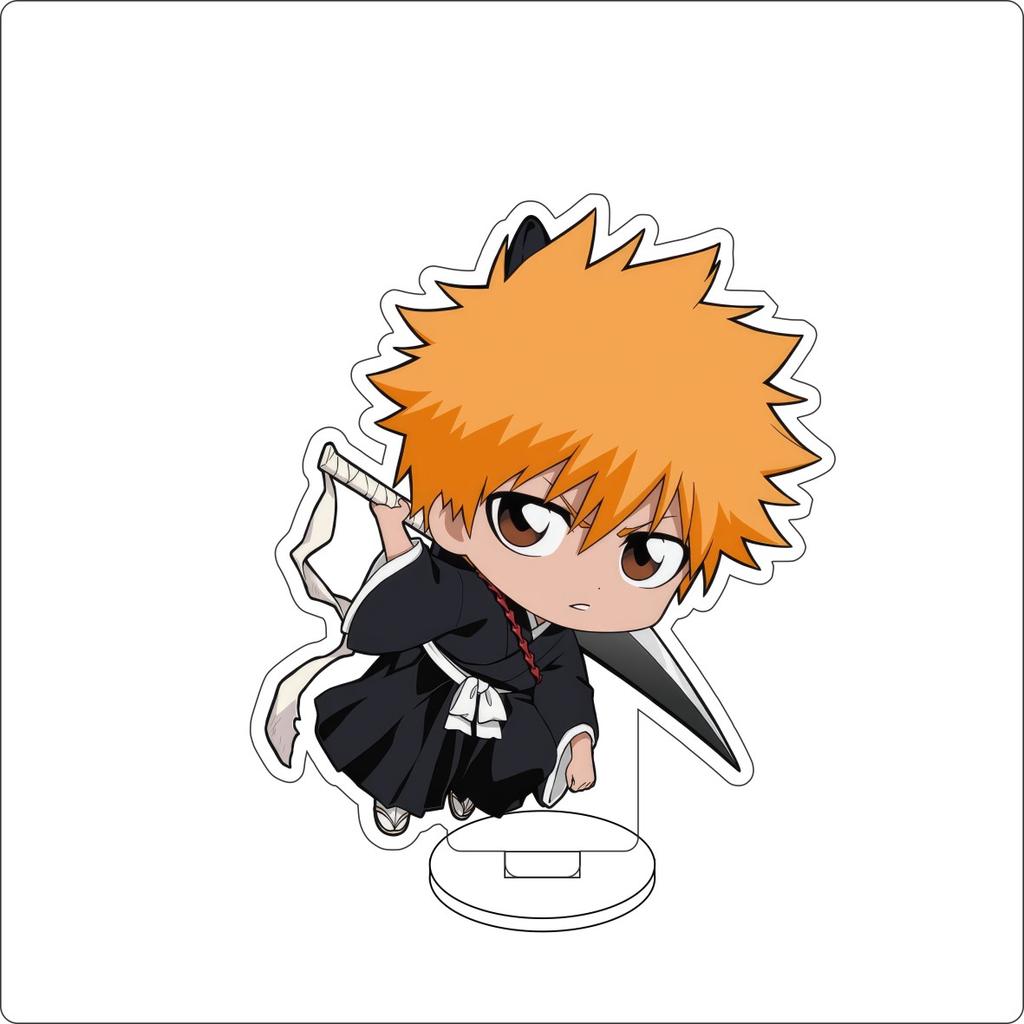10 см Аниме BLEACH Фигурка Подставка Модель Грэммджоу Джагерджак/Урахара Киске/Куросаки Ичиго Милый Декор для Стола Стоячий Знак Подарки
