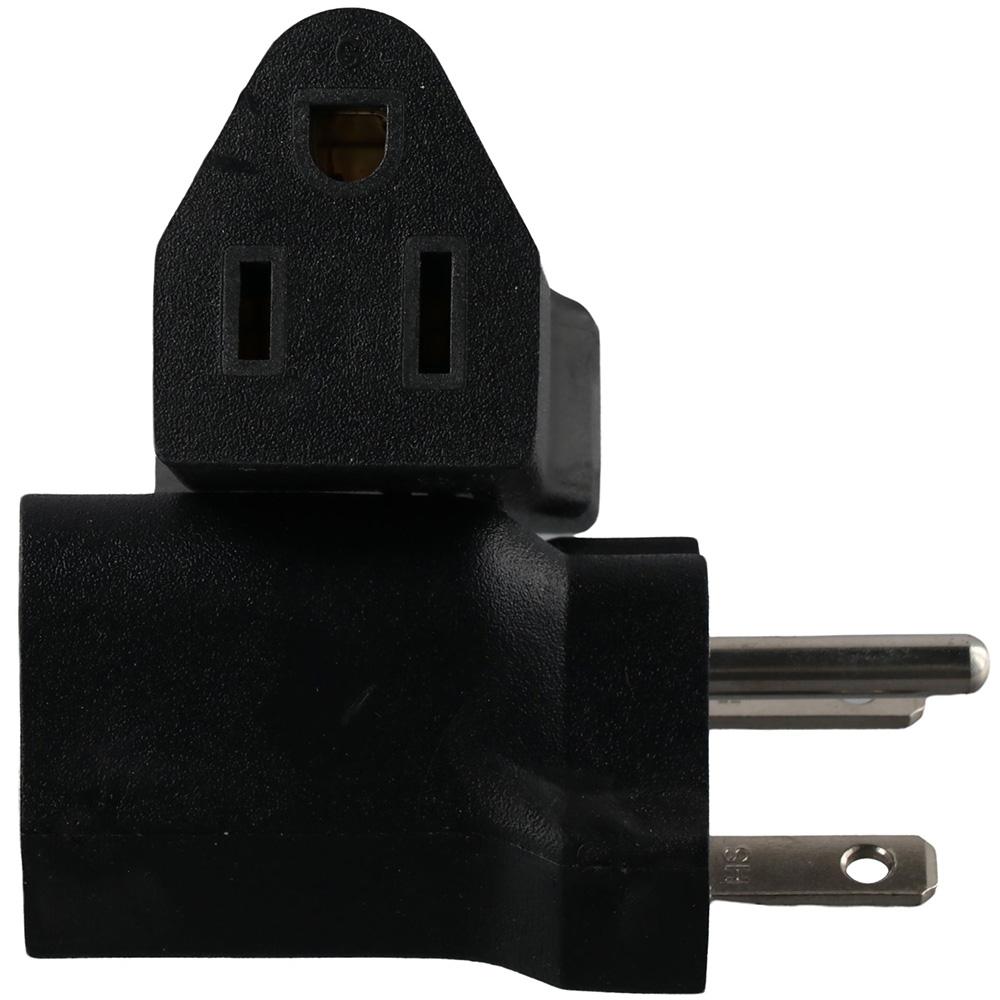 2pcs Black 6-15P To 5-15R American Plug Adapter Nema 6-15R American Gauge Adapter Electrician