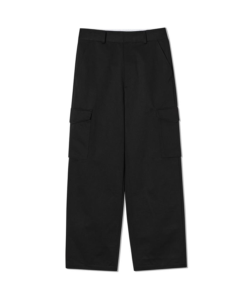 OIOI COLLECTION Folded Low-Rise Cargo Pants_Black