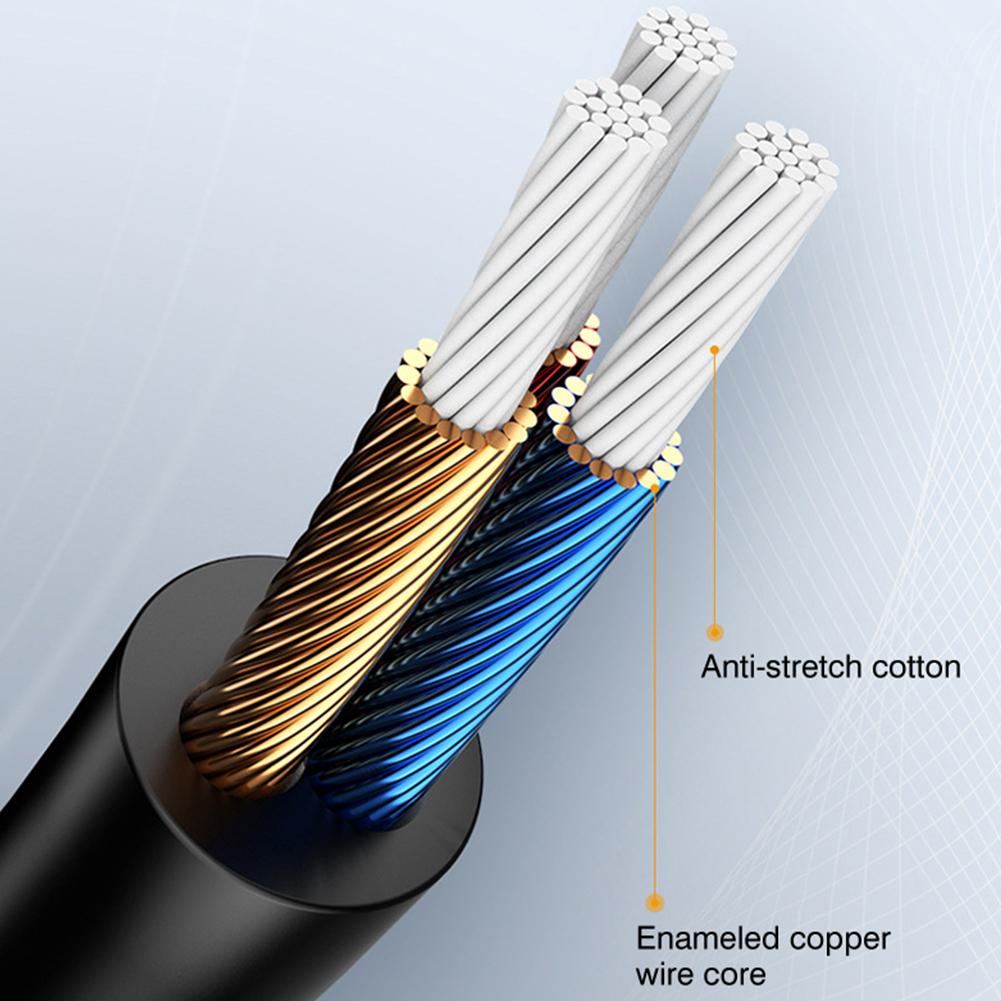 Byscoon 3,5 мм Aux кабель с разъемом «папа-папа» аудиокабель для автомобильного динамика, удлинитель для наушников, аудиокабель, плетеный кабель