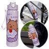 800/700ml Capybara Sport Water Bottle with Straw & Handle Travel Water Cup Large Capacity Kawaii Water Bottle for Fitness Sports
