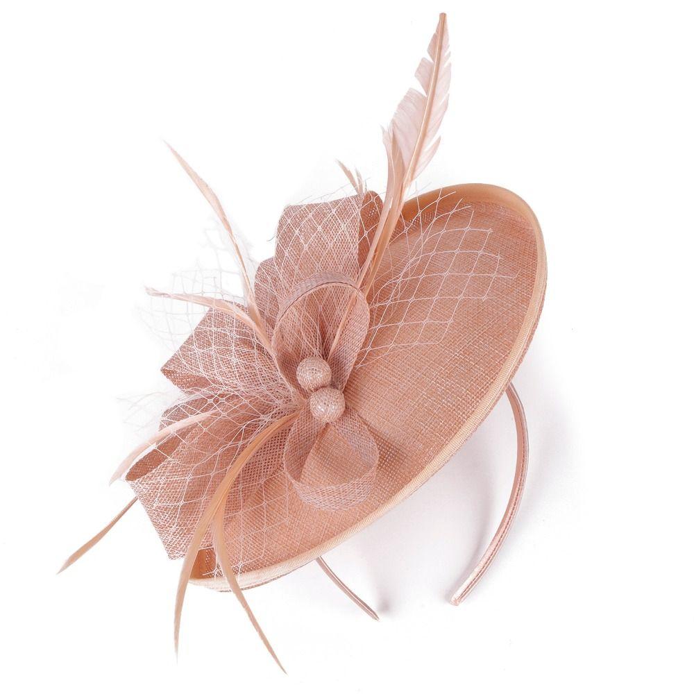 Women Flower Wedding Tea Party Mesh Hair Band Evening Party Fascinator Hat