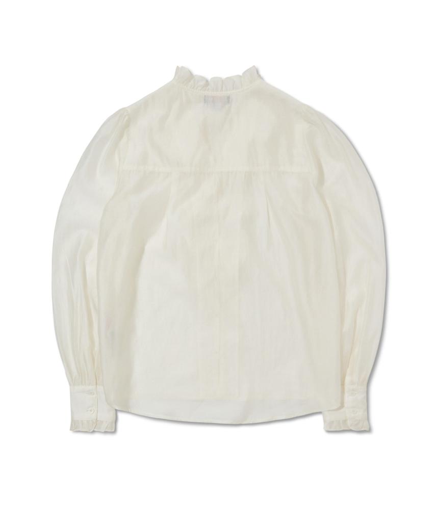 PENFIELD Neck Frill Blouse Ivory_Fs1Wr23F