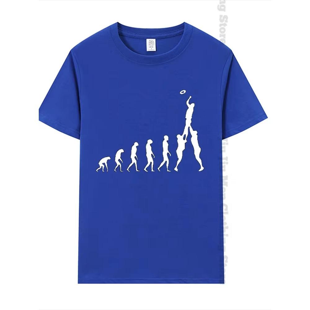 Регби Эволюция Новинка Смешная Футболка Мужская Черная Топы Футболка Хипстер Оверсайз Футболка Мужская Толстовка Футболки Мода Харадзюку Футболки