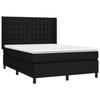Maison Exclusive - Sommier à lattes de lit matelas et LED Noir 140x190 cm Tissu