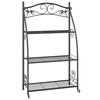 VidaXL Flower Rack Black 56x30x96 Cm Steel 319353