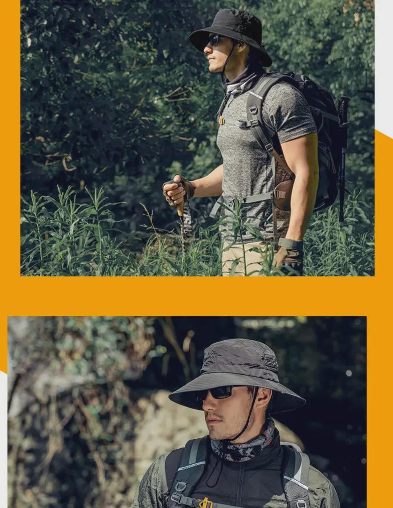 Мужская дышащая шапка с защитой от ультрафиолета для рыбалки и походов