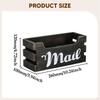 Wood Mail Holder Storage Box Tray for Countertop Farmhouse Tabletop Mailbox