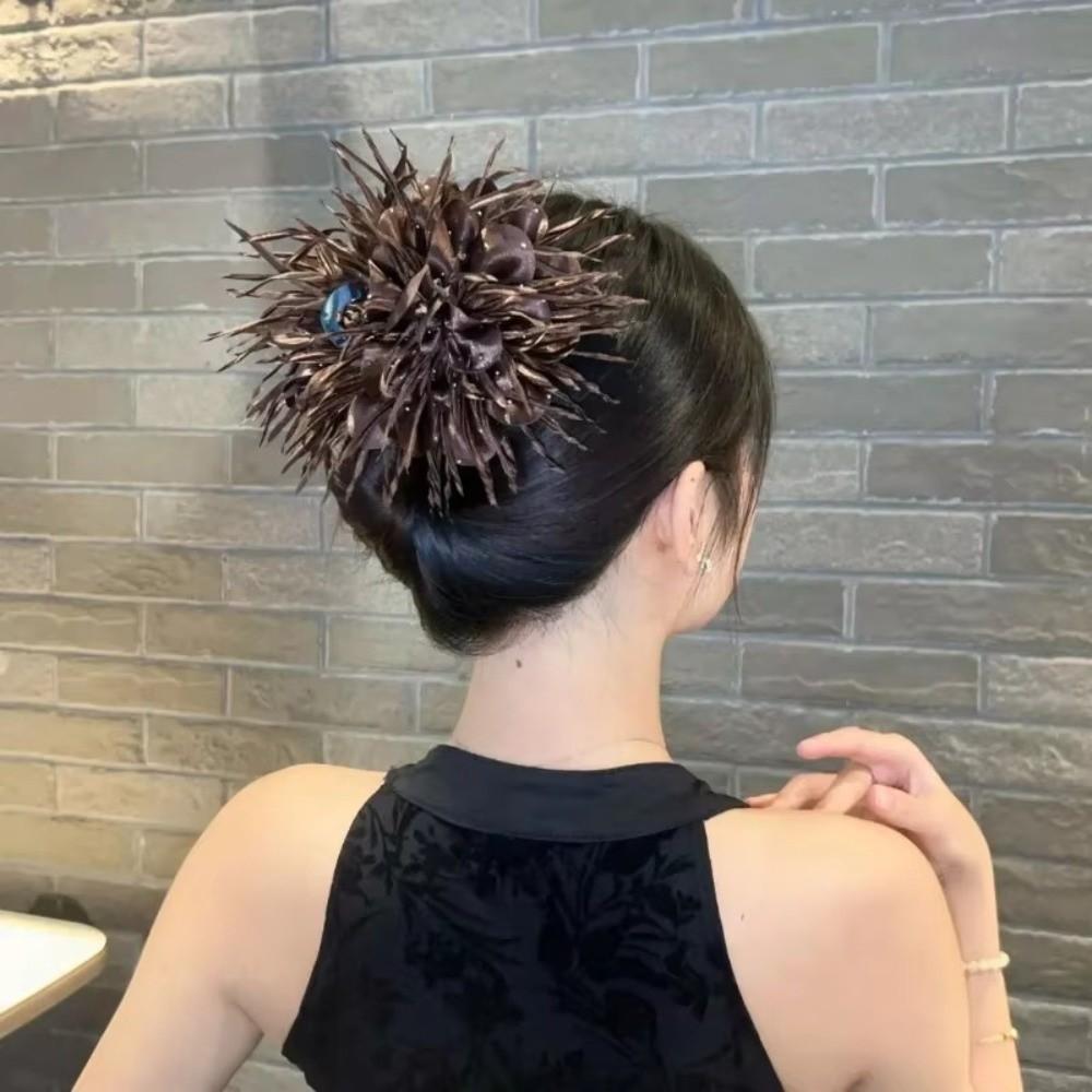 Large Size Flower Hair Clips Vintage Style Hair Accessories New Hair Claw Hairpin Women