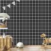 Wallpaper Black and white checkered gray, graphite and black 50x1000