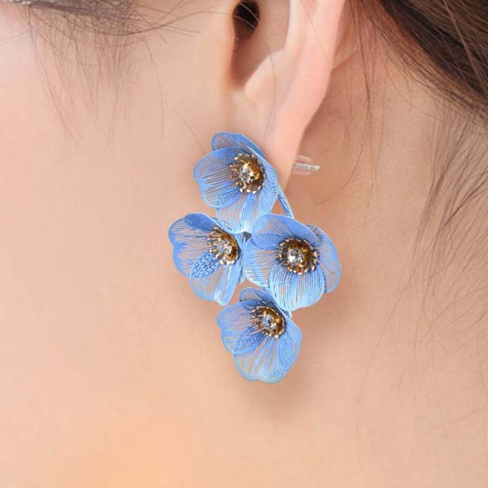 Роскошные преувеличенные цветочные серьги-подвески из цинкового сплава, длинные висячие серьги с цветочными кисточками, банкетные