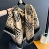2024 New Korean Style Artistic Square Scarf, Double-sided Imitation Cashmere Travel Shawl Cloak Warm Ladies In Autumn and Winter