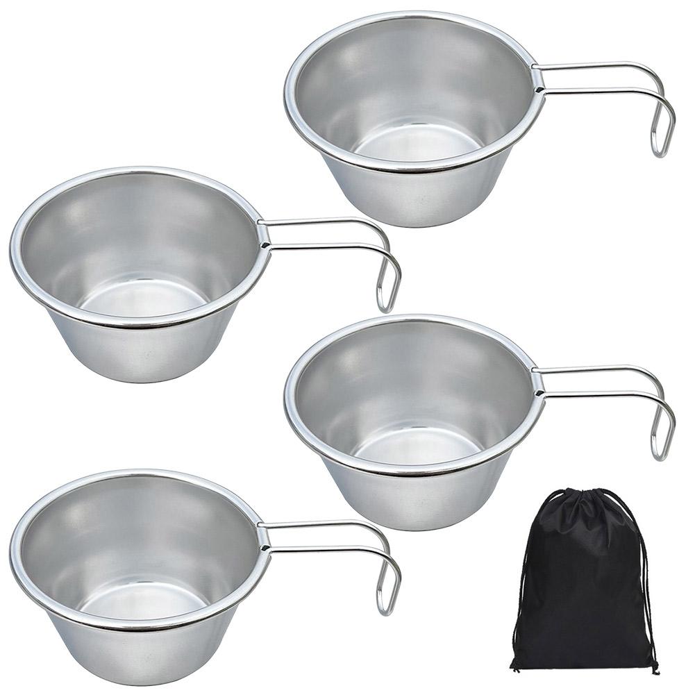 40ml Camping Sierra Cup with Handle Stainless Steel Mini Sierra Cup Camping Tea Cup for Outdoor Camping Hiking Backpacking