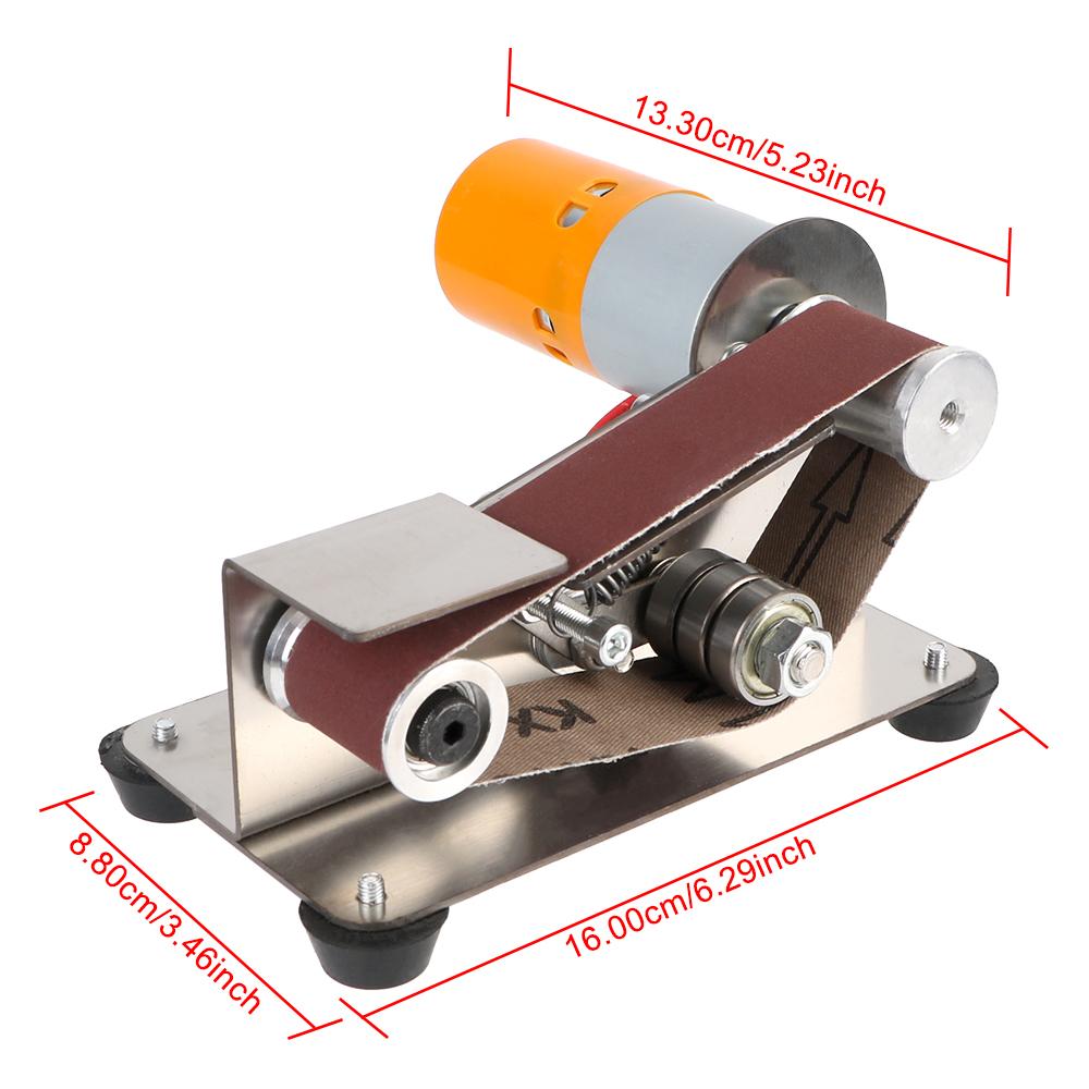 Электрическая шлифовальная полировальная шлифовальная машина с вилкой ЕС, мини-ленточная шлифовальная машина, электрическая точилка, 7-скоростная шлифовальная машина