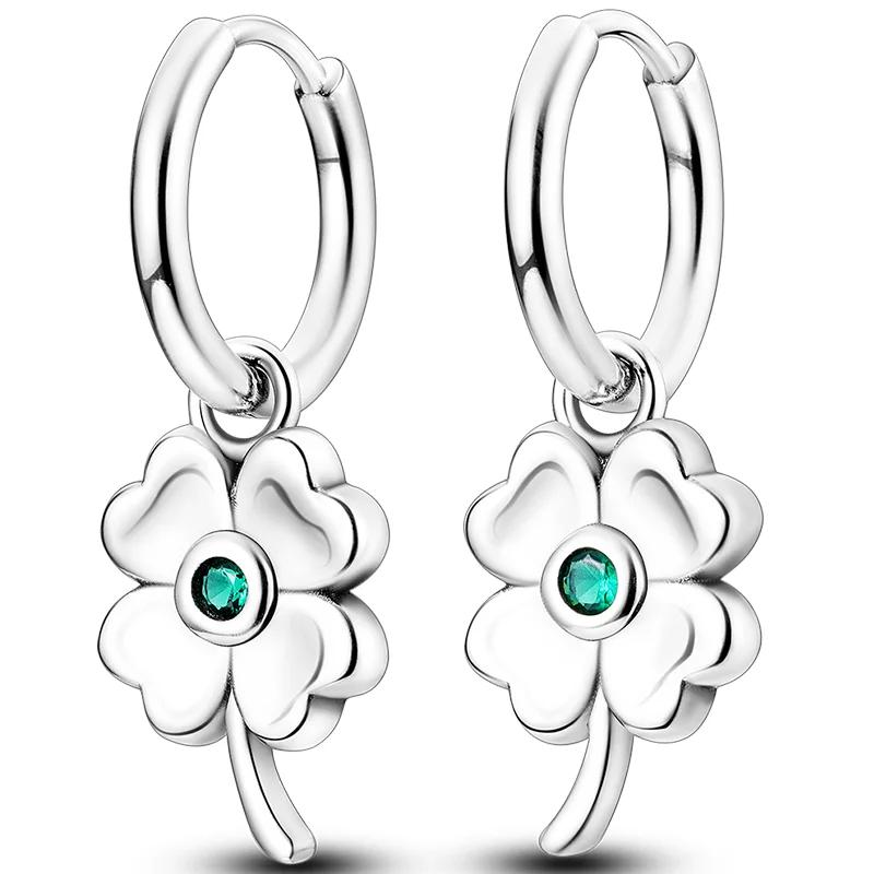 Sales100% S925 Стерлингового Серебра Звезда Луна В Форме Сердца Женские Серьги Подходят Оригинальные Серьги Свадебные Изящные Ювелирные Изделия Подарки