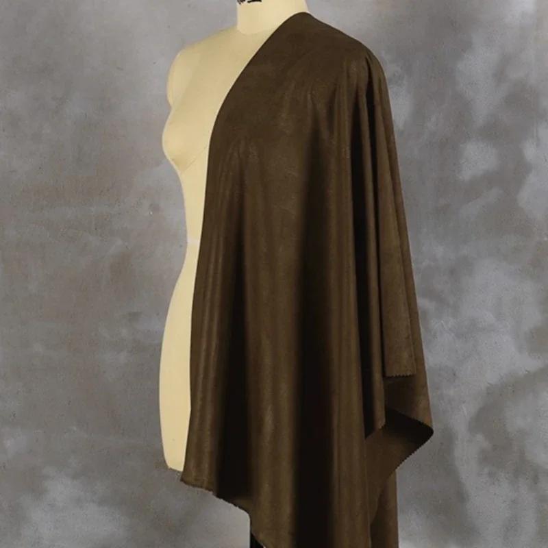 100x150cm Suede Fabric Stretch Double Microfiber for Costume Dresses Skirt Sewing Stretch Frosted Cloth Plain Material