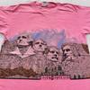Винтажная футболка 90-х MOUNT RUSHMORE с двусторонним принтом, размер M, мягкая