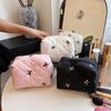 Ladies' Bow Makeup Bag for  Bowknot Travel Cosmetic Bags Large Capacity Handheld Makeup Toiletry Storage Bag
