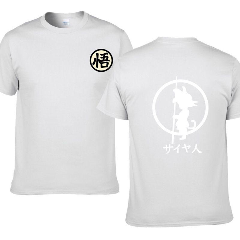Классическая белая футболка для мужчин и женщин с графическим 3D-принтом аниме Dragon Ball