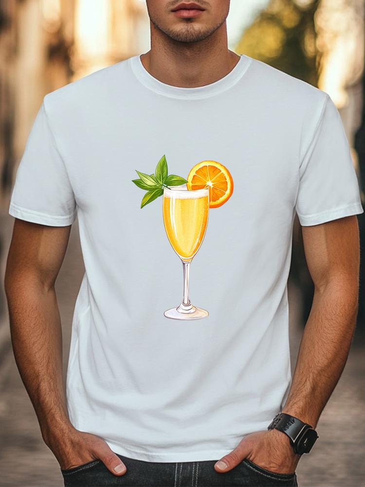 Vibrant Cocktail Print Graphic T-Shirt Unisex Men Women Trendy Tee Casual Tee Unisex T-Shirt