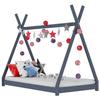 VidaXL Kid's Bed Frames Kid's Cabin Bed Children's Bed Structure House Children's Bedroom Interior Grey 90x200 283363