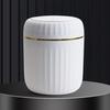 Desktop Trash Can with Press-Type Lid Large Capacity Easy To Clean Non-Slip Design Compact Size Garbage Bin
