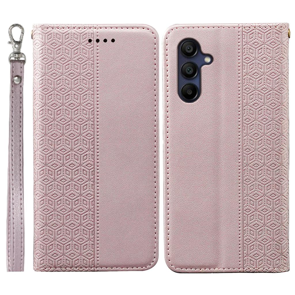 For Samsung Galaxy A36 5G/A56 5G Wallet Phone Case Strong Magnetic Checkered Pattern Imprint Leather Flip Cover