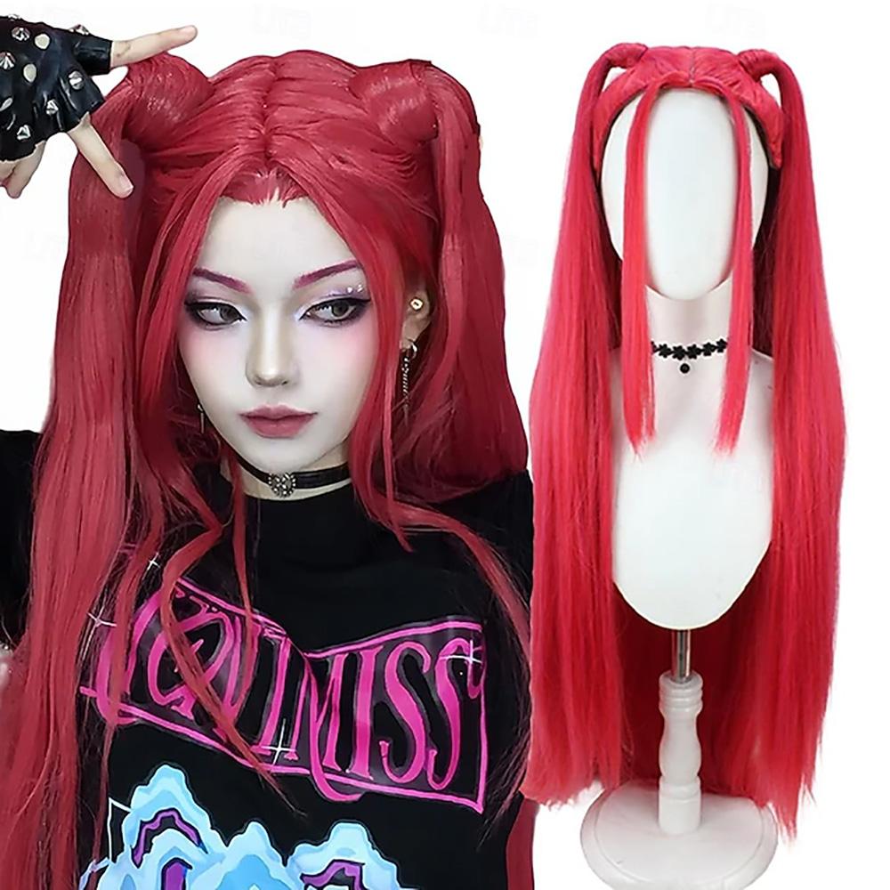 HAIRJOY Синтетические волосы Костюм охотников на демонов Парик Миры Парик для косплея Аниме парики Аксессуар для длинных прямых волос для женщин