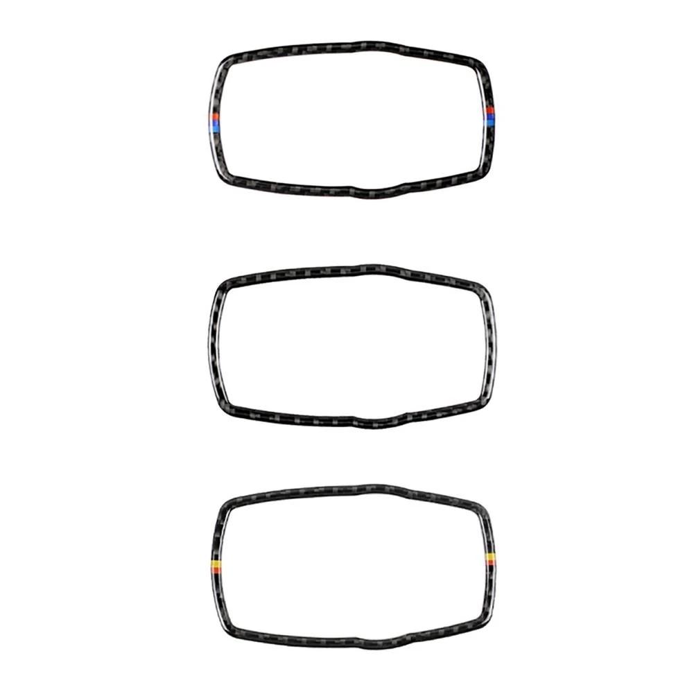 Автомобильная рамка из углеродного волокна для BMW Media Button Sticker Knob Cover Наклейки для салона для F10 F20 F30 F34 F07 F25 F26 F15 F16