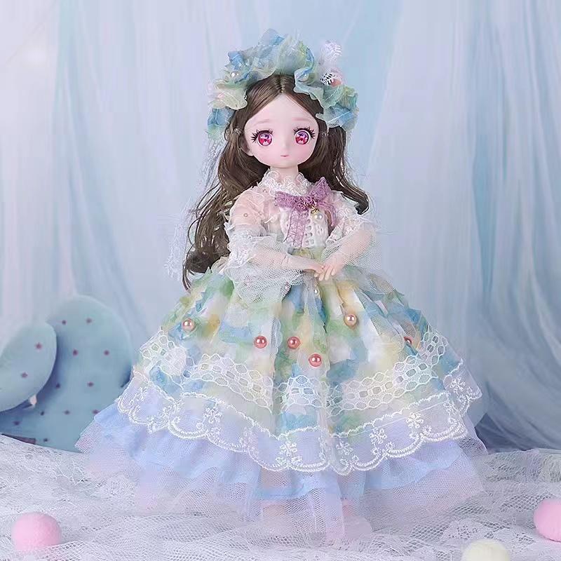 30cm Kawaii BJD Doll Girl 21 Points Joint Movable Doll Dress Up Girl Toy Birthday Gift