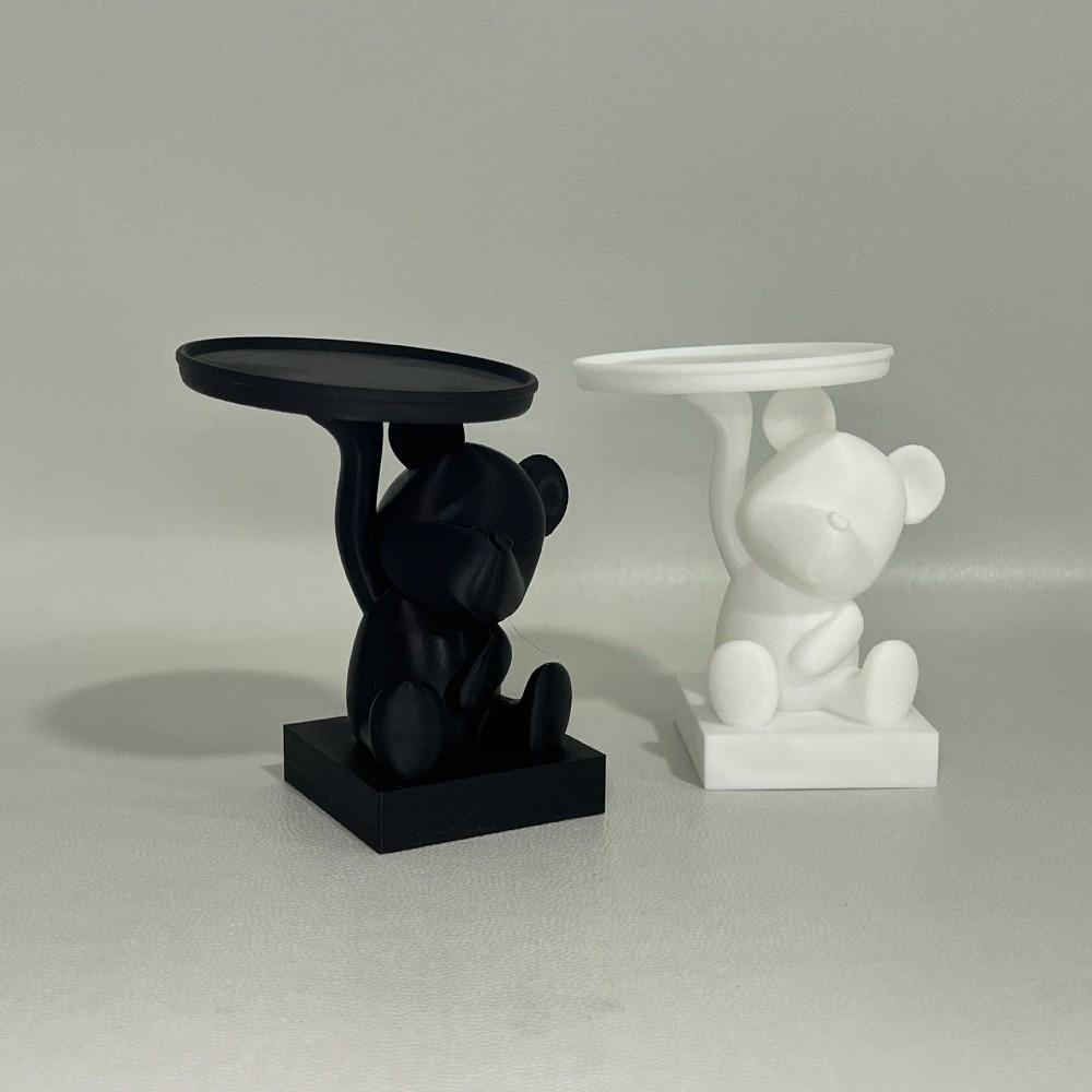 Creative 3D Printing Ornaments Funny Desktop Accessory Exquisite Bear Storage Tray Office