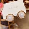 Элегантные модные простые большие жемчужные серьги-гвоздики для женщин и девушек, подарочные ювелирные изделия оптом