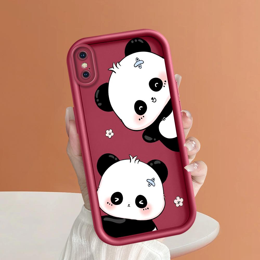 Чехол для телефона с милым рисунком панды для Realme OPPO Reno VIVO Infinix Tecno Oneplus, полное покрытие камеры, противоударный защитный резиновый мягкий чехол